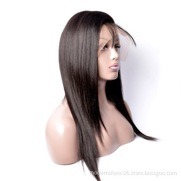 Top quality brazilian human hair full lace wig 180% density hair cuticle aligned hair for black women